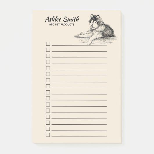 Hondenliefhebber - Husky - to do list Post-it® Notes (Voorkant)