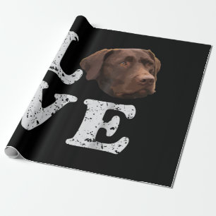 Hondenliefhebber   I Love Chocolate Labrador Retri Cadeaupapier