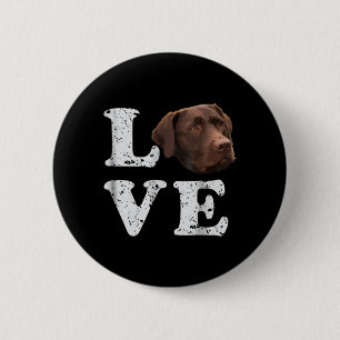 Hondenliefhebber I Love Chocolate Labrador Retri Ronde Button 5,7 Cm