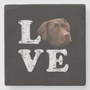 Hondenliefhebber I Love Chocolate Labrador Retri Stenen Onderzetter