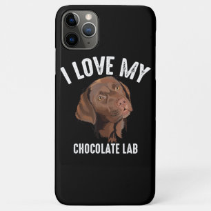 Hondenliefhebber Ik hou van mijn chocolade lab iPhone 11 Pro Max Hoesje