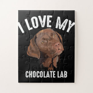 Hondenliefhebber | Ik hou van mijn chocolade lab Legpuzzel