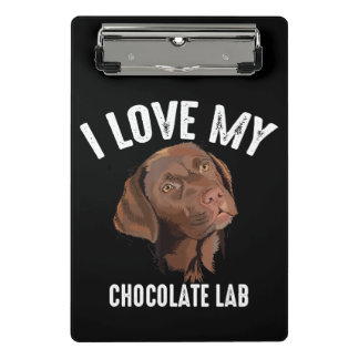 Hondenliefhebber | Ik hou van mijn chocolade lab Mini Klembord