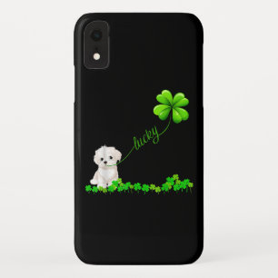 Hondenliefhebber   Irish Shamrock Lucky met Maltee iPhone XR Hoesje