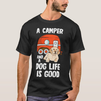 Hondenliefhebber Kamperen Dieren Kampeerder Buiten T-shirt