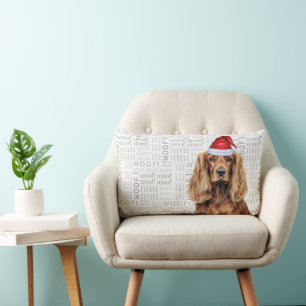 Hondenliefhebber Kerst Cocker Spaniel Woof Vakanti Kussen