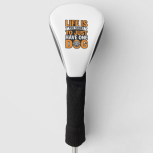 Hondenliefhebber Leven is te kort Vintage T-shirt Golfheadcover