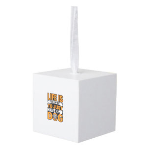 Hondenliefhebber Leven is te kort Vintage T-shirt Kubus Ornament