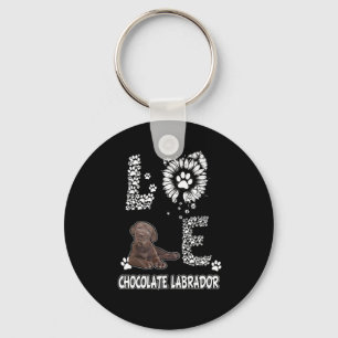 Hondenliefhebber Love Chocolate Labrador Sunflow Sleutelhanger