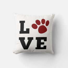 Hondenliefhebber Love Paw Print Dierenvriend Foto Kussen