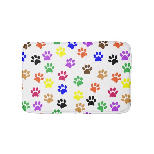 Hondenliefhebber met kleurrijke poten badmat (Voorkant)