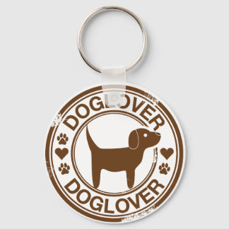 Hondenliefhebber met puppy sleutelhanger