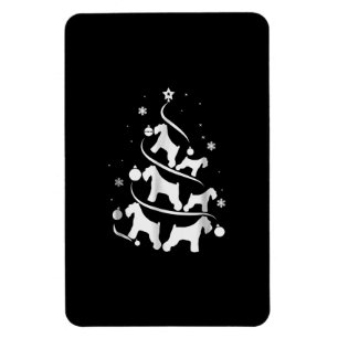 hondenliefhebber miniatuur schnauzer kerstboom magneet