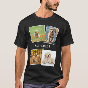 Hondenliefhebber Multi Photo Pet Collage Custom T-shirt
