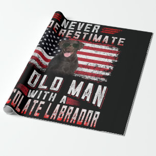 Hondenliefhebber   Nooit oude Man labrador ondersc Cadeaupapier