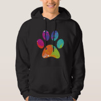 Hondenliefhebber Painter Dog Paw Print Paint Splat