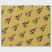 Hondenliefhebber Paw Print Kerstboom 6 Cadeaupapier (Vlak)