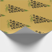 Hondenliefhebber Paw Print Kerstboom 6 Cadeaupapier (Hoek)