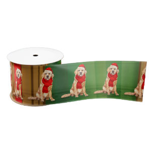 Hondenliefhebber Plaid en Golden Retriever Christm Lint