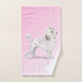 Hondenliefhebber poedel monogram bad handdoek (Handdoek)