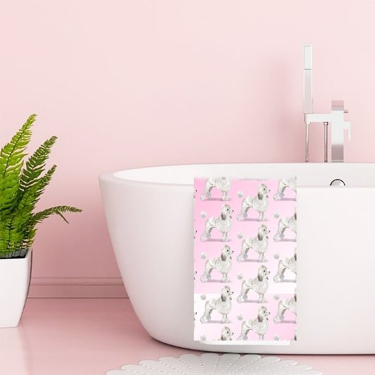 Hondenliefhebber poedel monogram bad handdoek