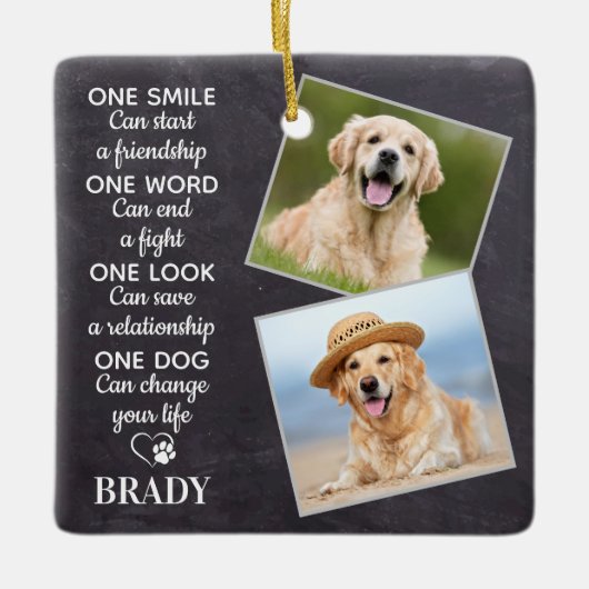 Hondenliefhebber Quote Keepomwille Personalized Pe Keramisch Ornament (Voorkant)