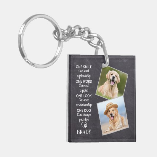 Hondenliefhebber Quote Keepomwille Personalized Pe Sleutelhanger (Voorkant Links)