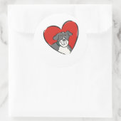 Hondenliefhebber Ronde Sticker (Tas)