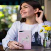 Hondenliefhebber Roze Poedel Schattige Monogram Case-Mate iPhone Case