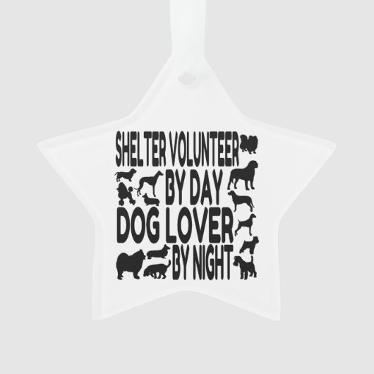 Hondenliefhebber Shelter Volunteer Ornament (voorkant)