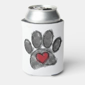 Hondenliefhebber Tekening Waterverf Blikjeskoeler (Blikje Achterkant)