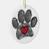 Hondenliefhebber Tekening Waterverf Keramisch Ornament (Rechts)