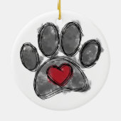 Hondenliefhebber Tekening Waterverf Keramisch Ornament (Achterkant)