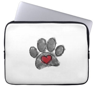Hondenliefhebber Tekening Waterverf Laptop Sleeve