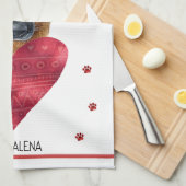 Hondenliefhebber Valentijn Gift German Shepherd Theedoek (Quarter Fold)