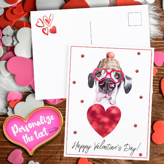 Hondenliefhebber Valentijn Gift Great Dane Feestdagenkaart