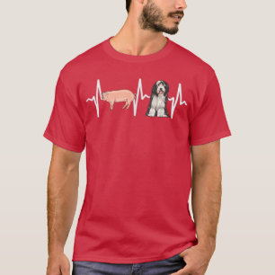 Hondenliefhebber van varkensvlees met gekaarde col t-shirt