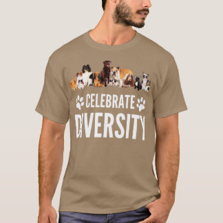 Hondenliefhebber Vier Diversiteit in Dogs Funny Do T-shirt