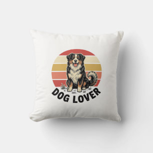 Hondenliefhebber Vintage Gravure Cute Hond Zonsond Kussen