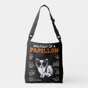 hondenliefhebbers Anatomie van een papillon-hond Crossbody Tas