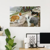  Hondenliefhebbers Art Collie Trio Poster (Thuiskantoor)