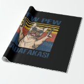 Hondenliefhebbers | Bulldog Pew Pew Madafakas Cadeaupapier (Uitgerold)