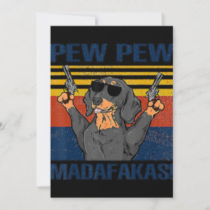 hondenliefhebbers Dachshund Pew Pew Bedankkaart