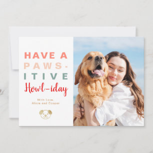 Hondenliefhebbers Foto Pawsitive Vakantie Kerst Feestdagenkaart