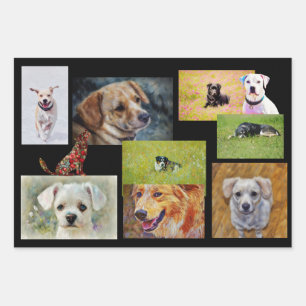 Hondenliefhebbers Honden Kunst Inpakpapier Ambacht Vel