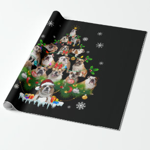 hondenliefhebbers kerstboomversieringen met Bull Cadeaupapier