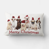 Hondenliefhebbers, kersthonden, kussen (Voorkant)
