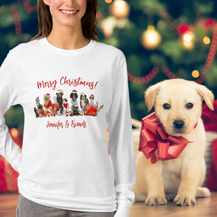 Hondenliefhebbers Kerstmis T-shirt