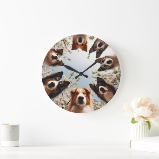 Hondenliefhebbers Leuke Schattigee Funny Dog Wall Grote Klok (Huis)
