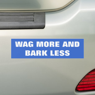 HONDENLIEFHEBBERS, MEER WRIJVEN EN MINDER BLAFFEN BUMPERSTICKER